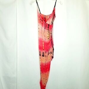 Lani California ruched‎ sides crossover front dramactic asymmetrical design S/M